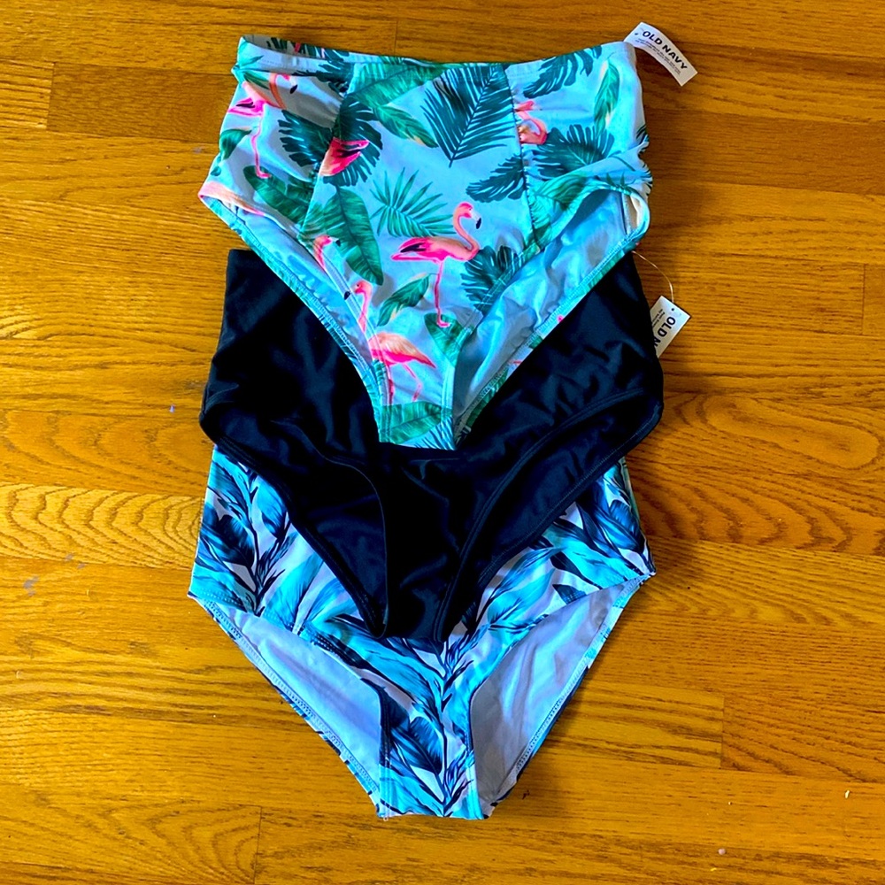 High waisted swimsuit bottom lot (3) OLD NAVY Small